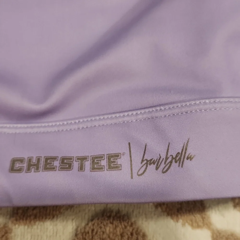 The Chestee Barbella Black and Purple Reversible Sports Bra - Picture 5 of 6